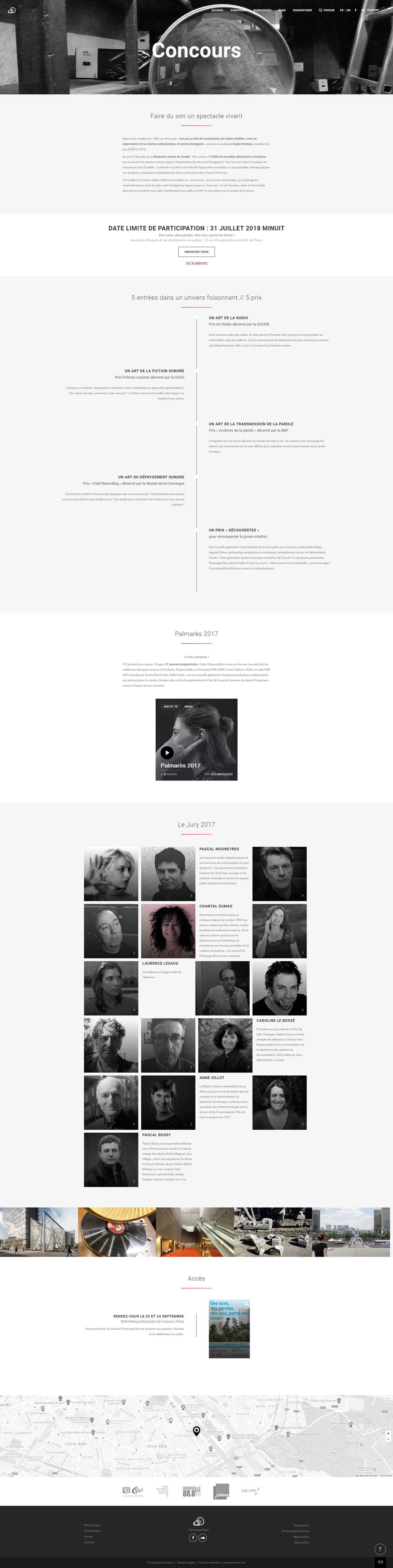 Webdesign Page Concours