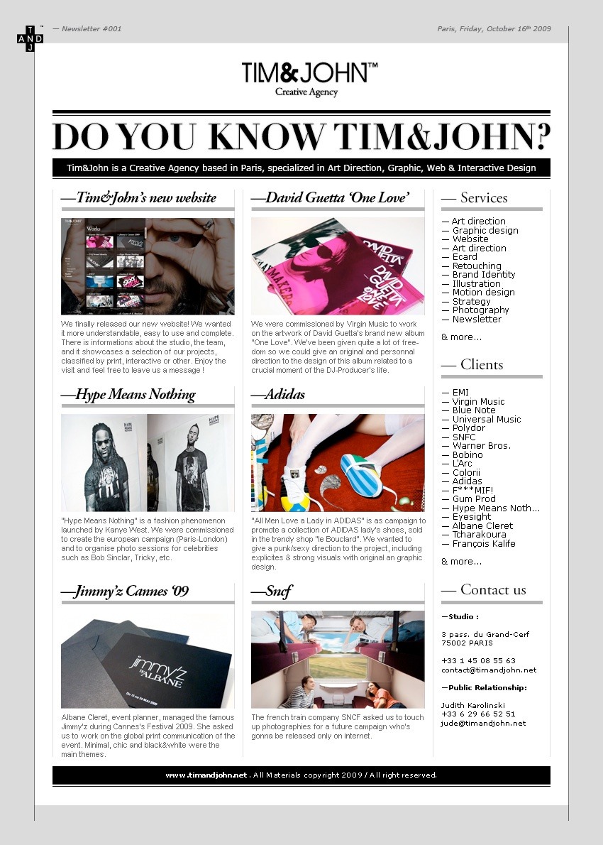 Webdesign & Programmation - Newsletter