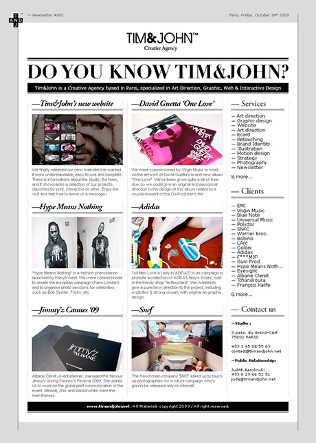 Tim & John — Webdesign & Programmation